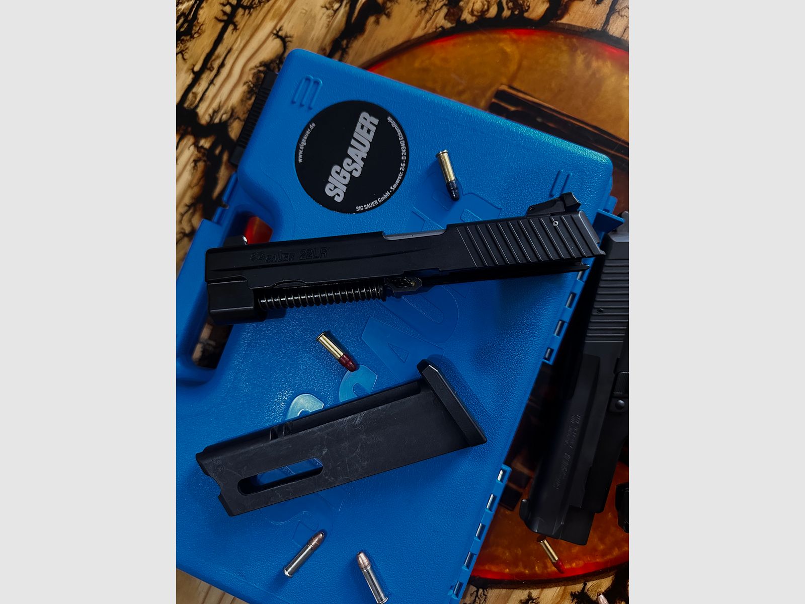 Sig Sauer P220, caliber 45 ACP including interchangeable system 22 lfb