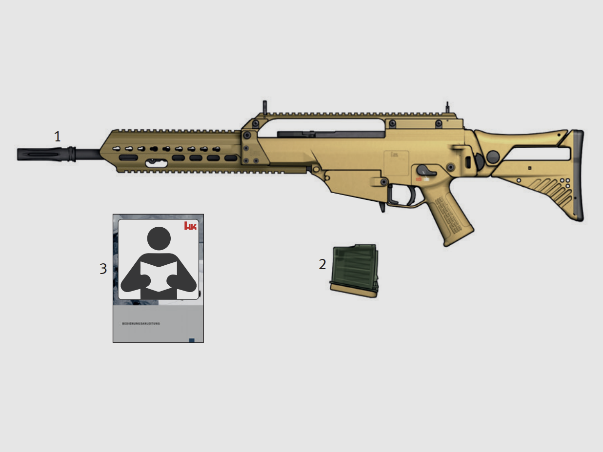 HK243 S TAR Sand color 16.5", .223Rem ◆ available immediately ◆, image 4 of 8