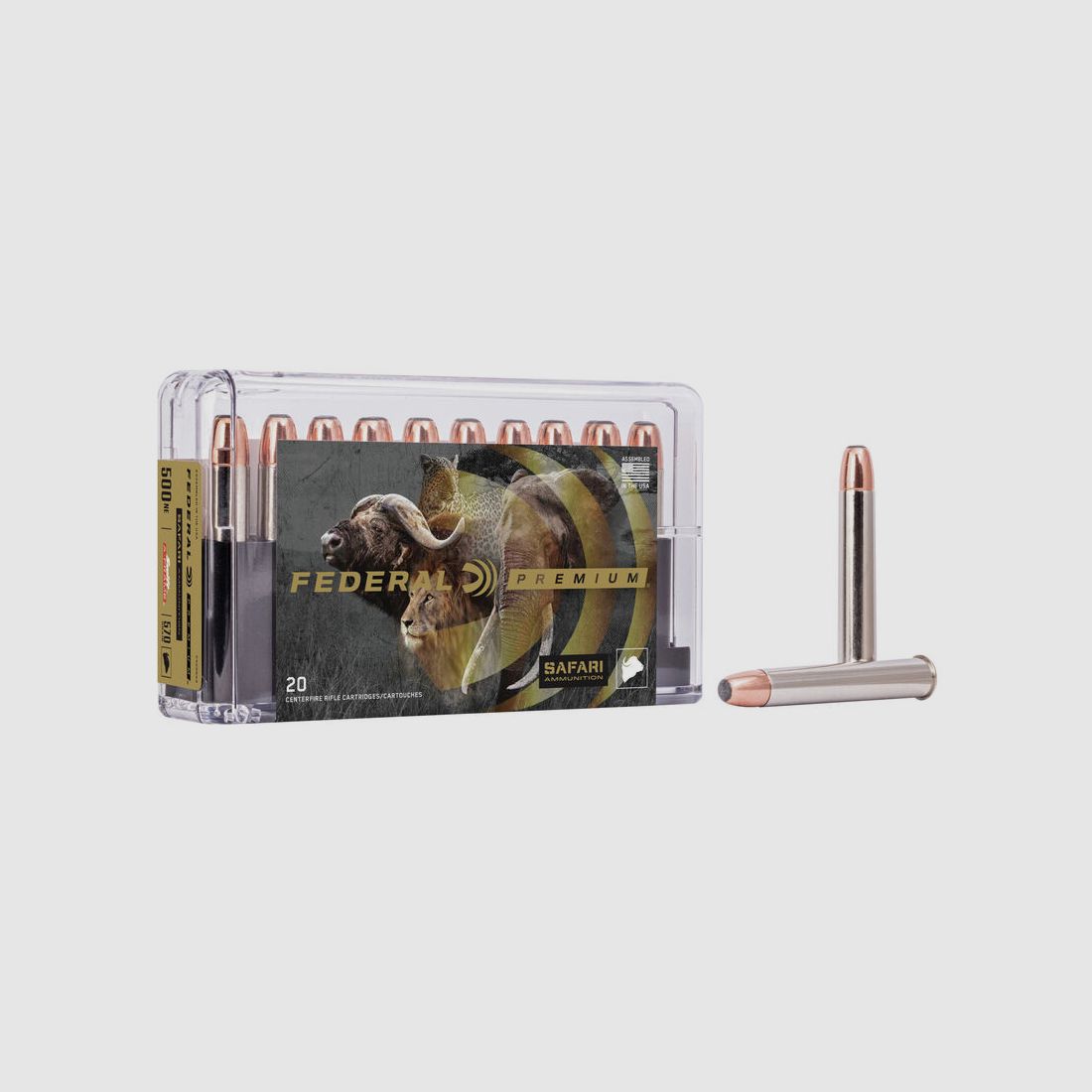 Federal Premium Safari Swift A-Frame .500 NE 570GR JSP 20 Patronen