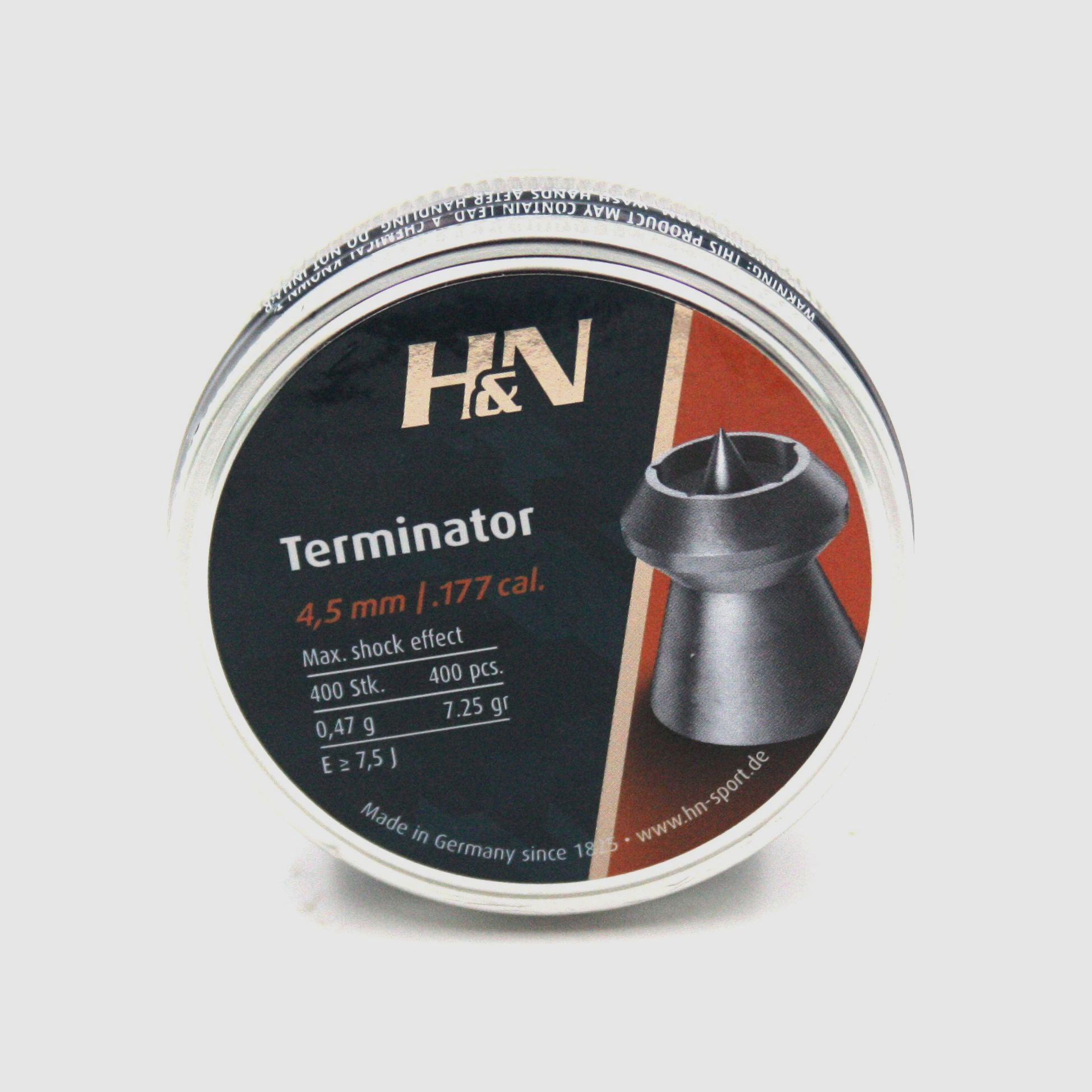 H+N, 4,5 mm luchtgeweer kogels Terminator, 225 st.