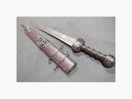 Edles Schwert Gladius mit schönen Beschlägen Römisches Schwert 420 er Stahl