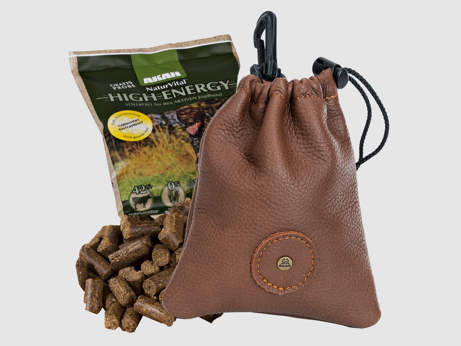 AKAH Leckerli Beutel aus Elchleder