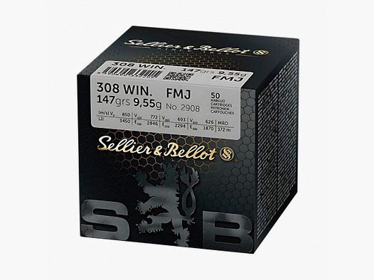 Amunicja Sellier&Bellot .308 Win 147 gr/9,55g FMJ