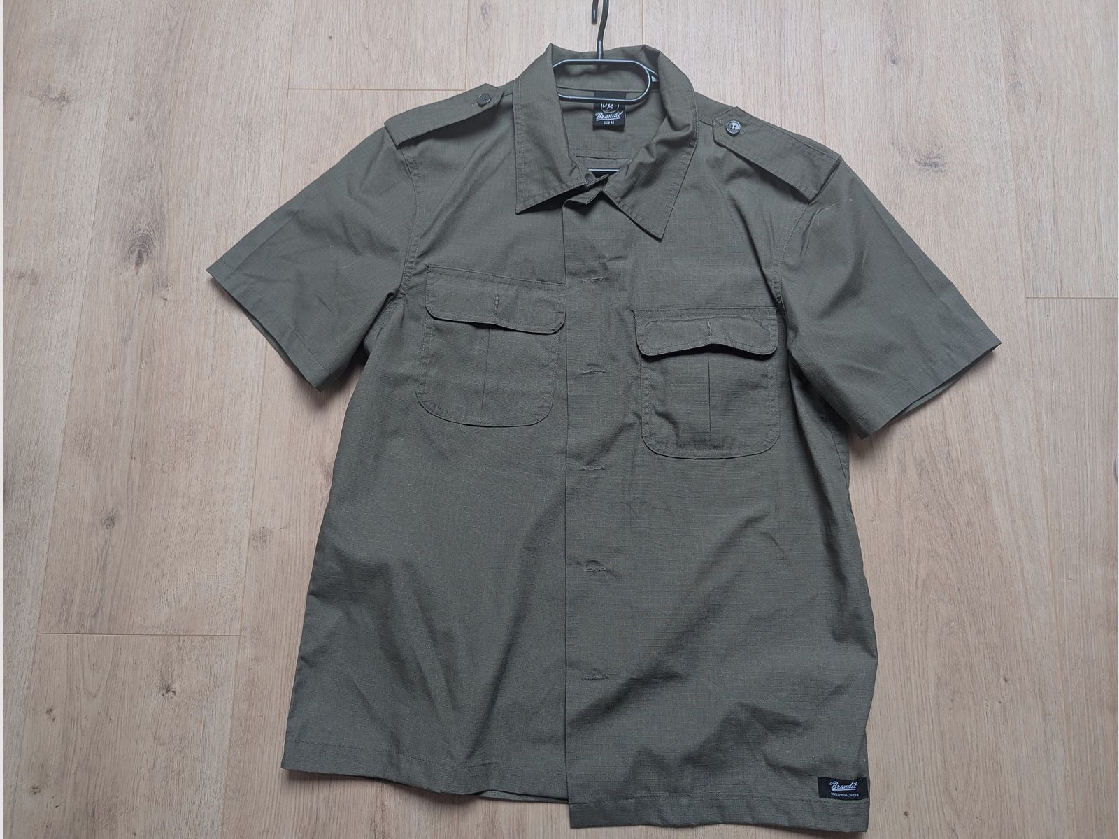 Brandit Shirt US Ripstop Shortsleeve oliv olive M Hemd MEDIUM camouflage