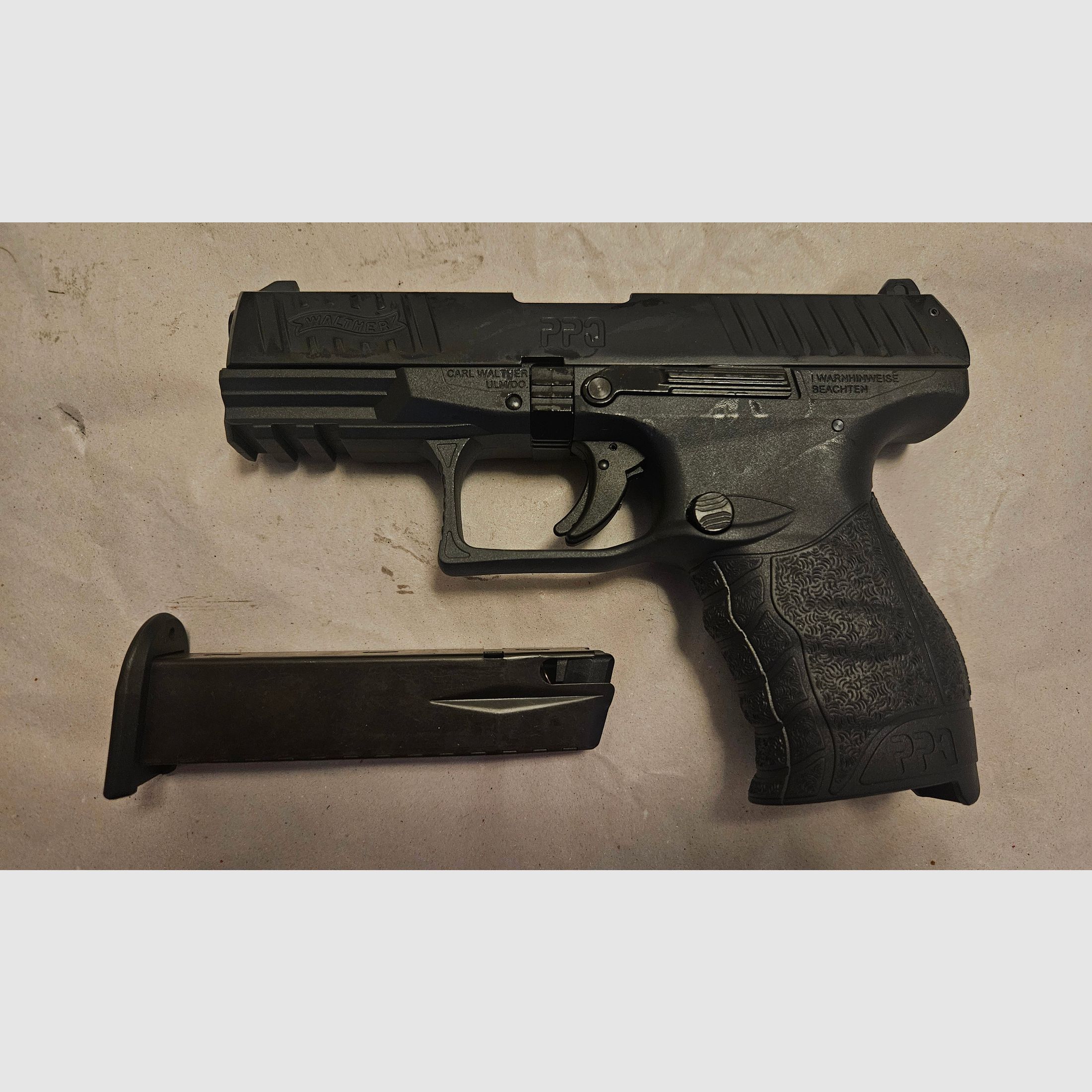 Walther PPQ 9mm PAK Tungsten Gray Cerakote Blank Firing