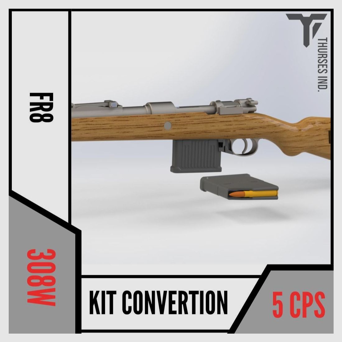 TI-Konversion + Magazin MAUSER FR8 coruna 5 Schuss
