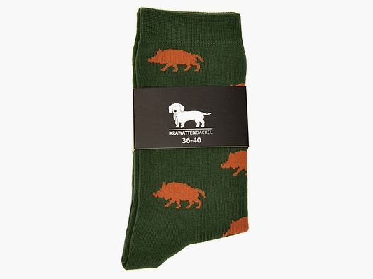 Krawattendackel Socken mit Wildschwein