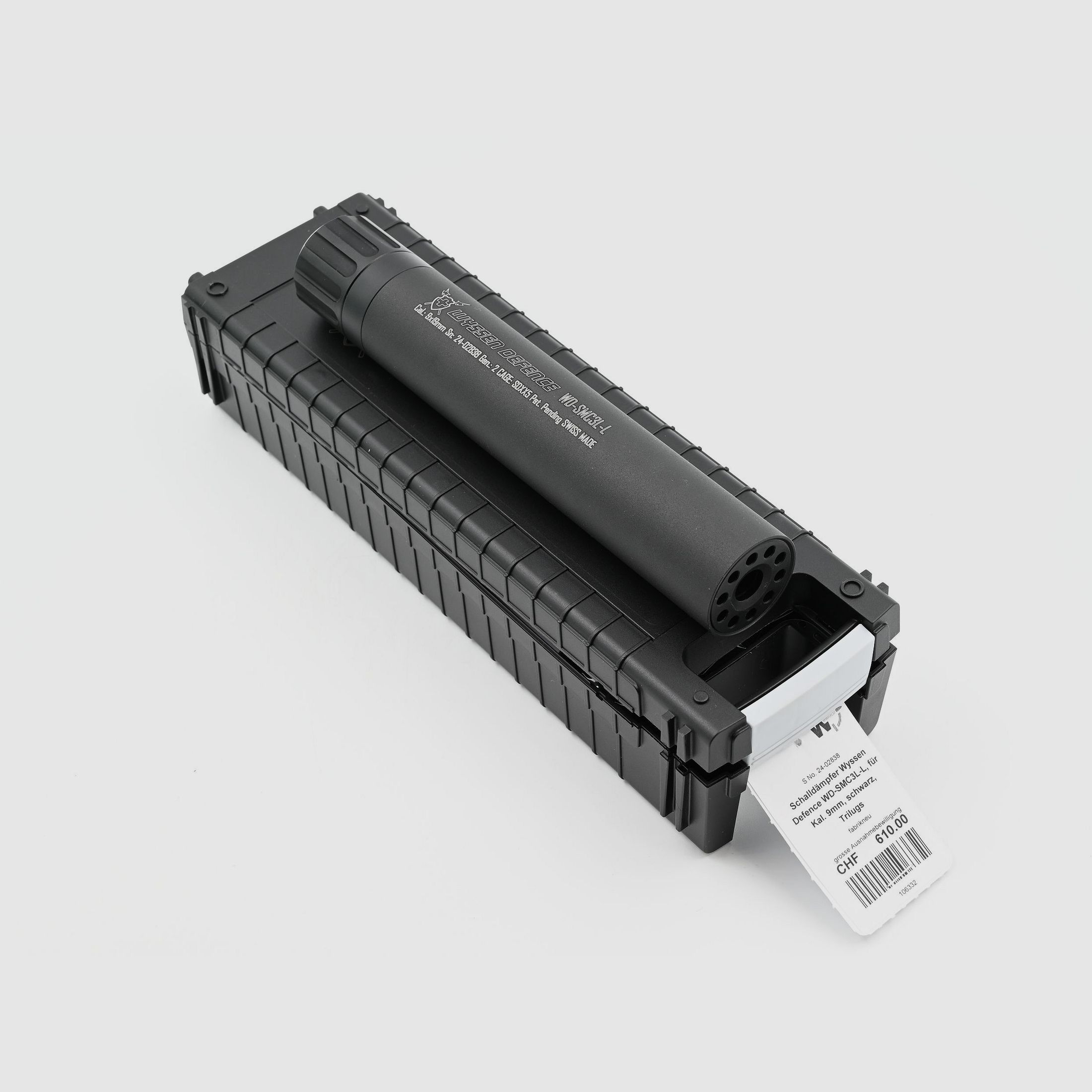 Sourdine Wyssen Defence WD-SMC3L-L, noir, 9mm, TriLug