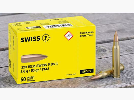 Swiss P Büchsenpatrone Kal. .223 Rem DS-1 3,6 g