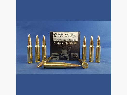 Sellier&Bellot 308Win. FMJ 180grs. 11,7g 50 Stk.