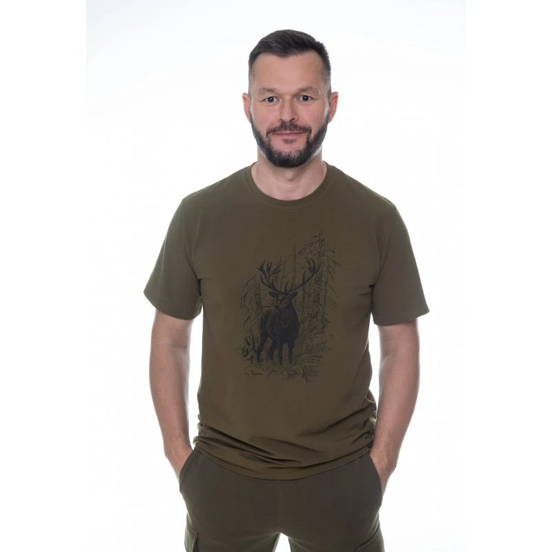 Jagdshirt aus Spandex Jeleń DEER Taurus braun, Ausverkauf