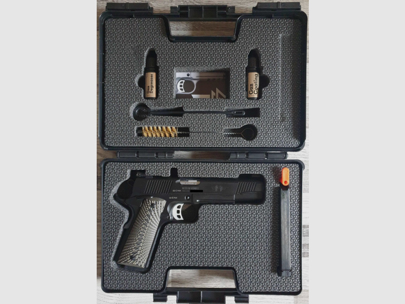 Neuware vom Fachhandel - Pistole Messerschmitt ME 1911 Black Kal. .45ACP + Koffer und 2 Magazine