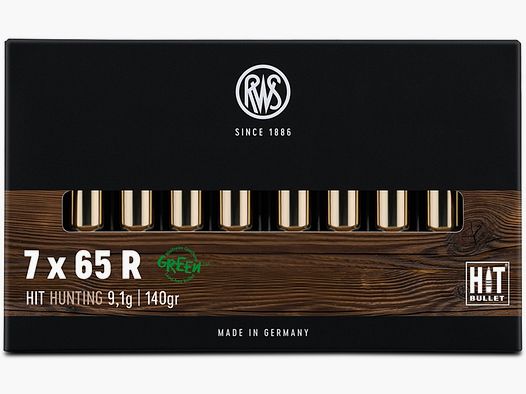 RWS 2318847 Büchsenpatronen 7x65 R HIT 9,1g 140 gr Bleifrei