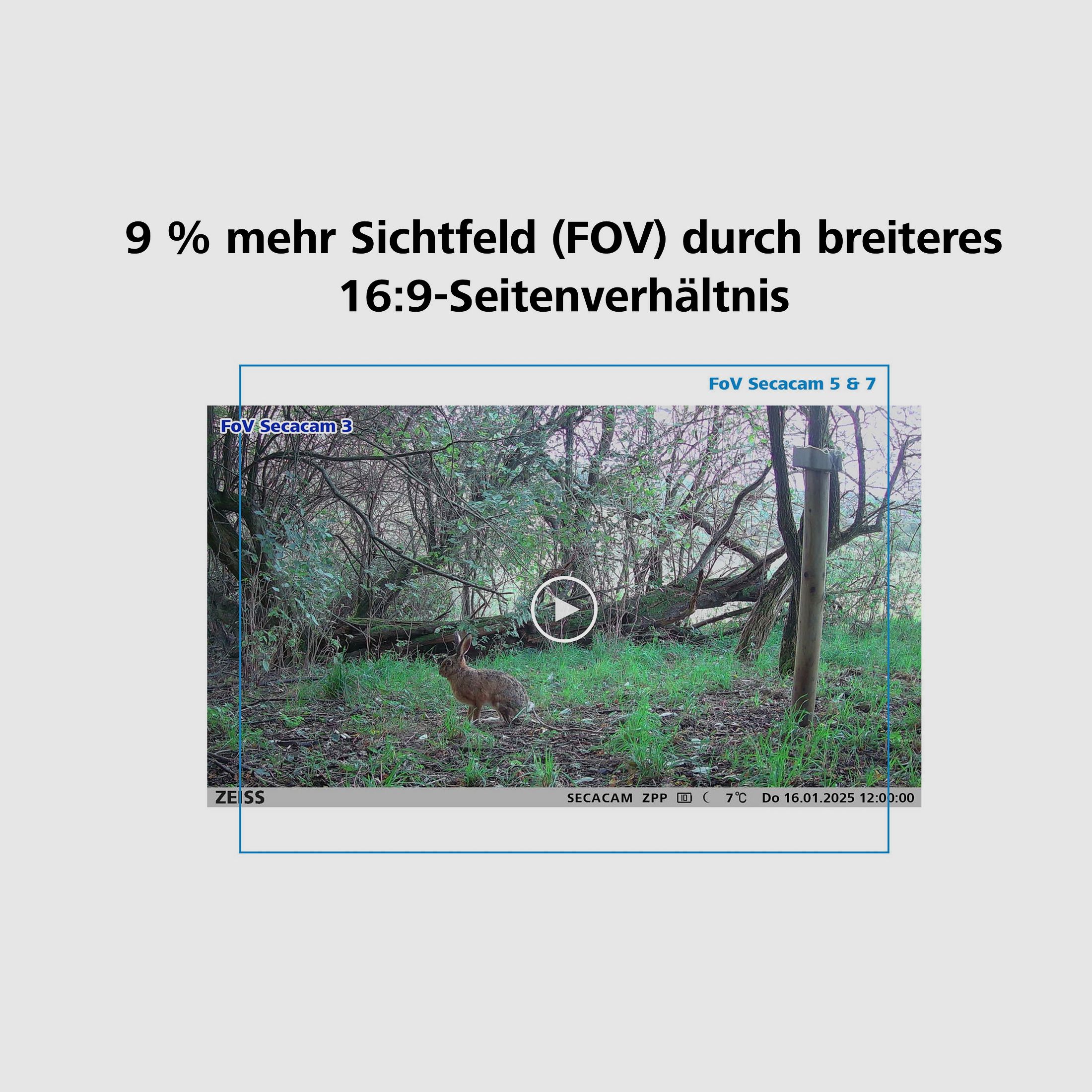 ZEISS Secacam 3 Wildkamera mit Sendefunktion 60 Grad Sehfeld 25m Blitzreichweite