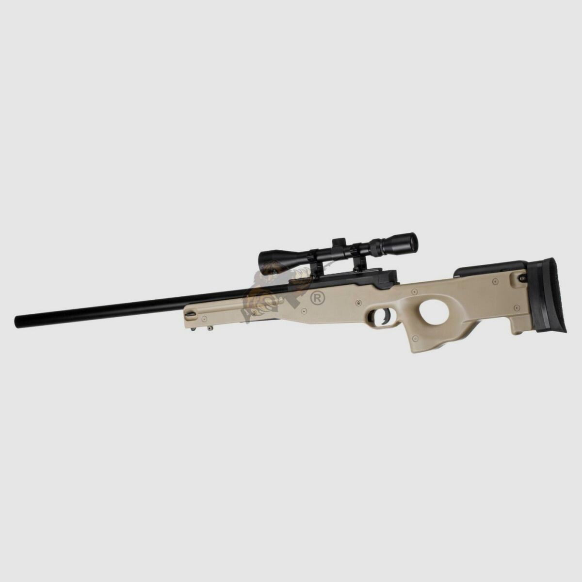 L96 Sniper Rifle Airsoft Set Upgraded Tan - Well -F-
