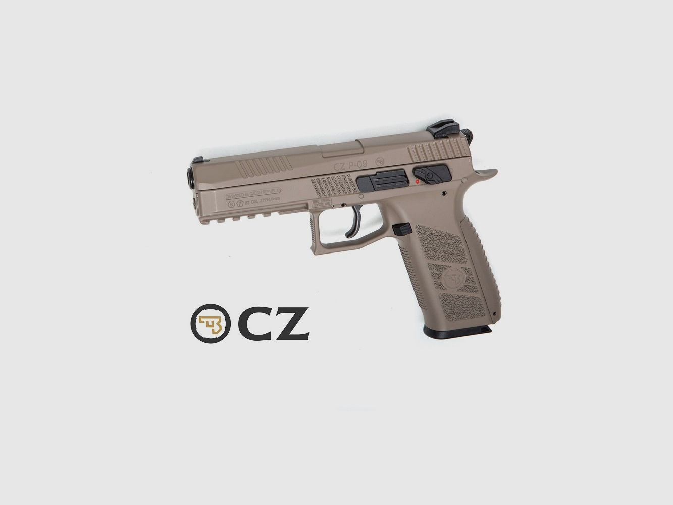 Pistole CZ P-09 Duty FDE Blowback – 4,5 mm Co2 Diabolos
