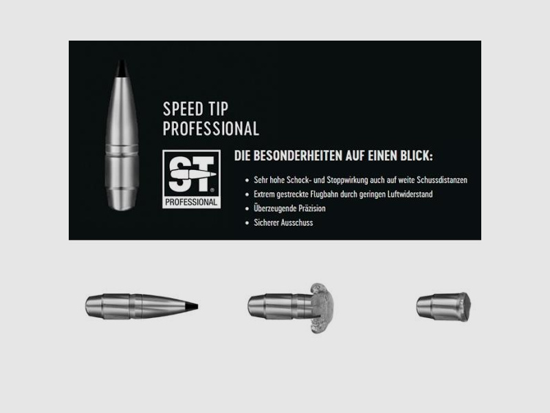 RWS Kal. 8.. Büchsen 8x57JS SR Speed Tip Pro TM 20 Stk 11,7g/180grs
