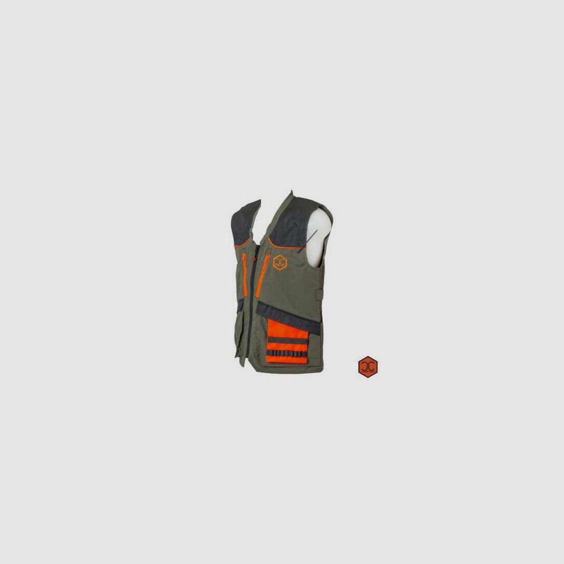 Gilet de chasse Capone Park orange fluo, image 1 sur 3