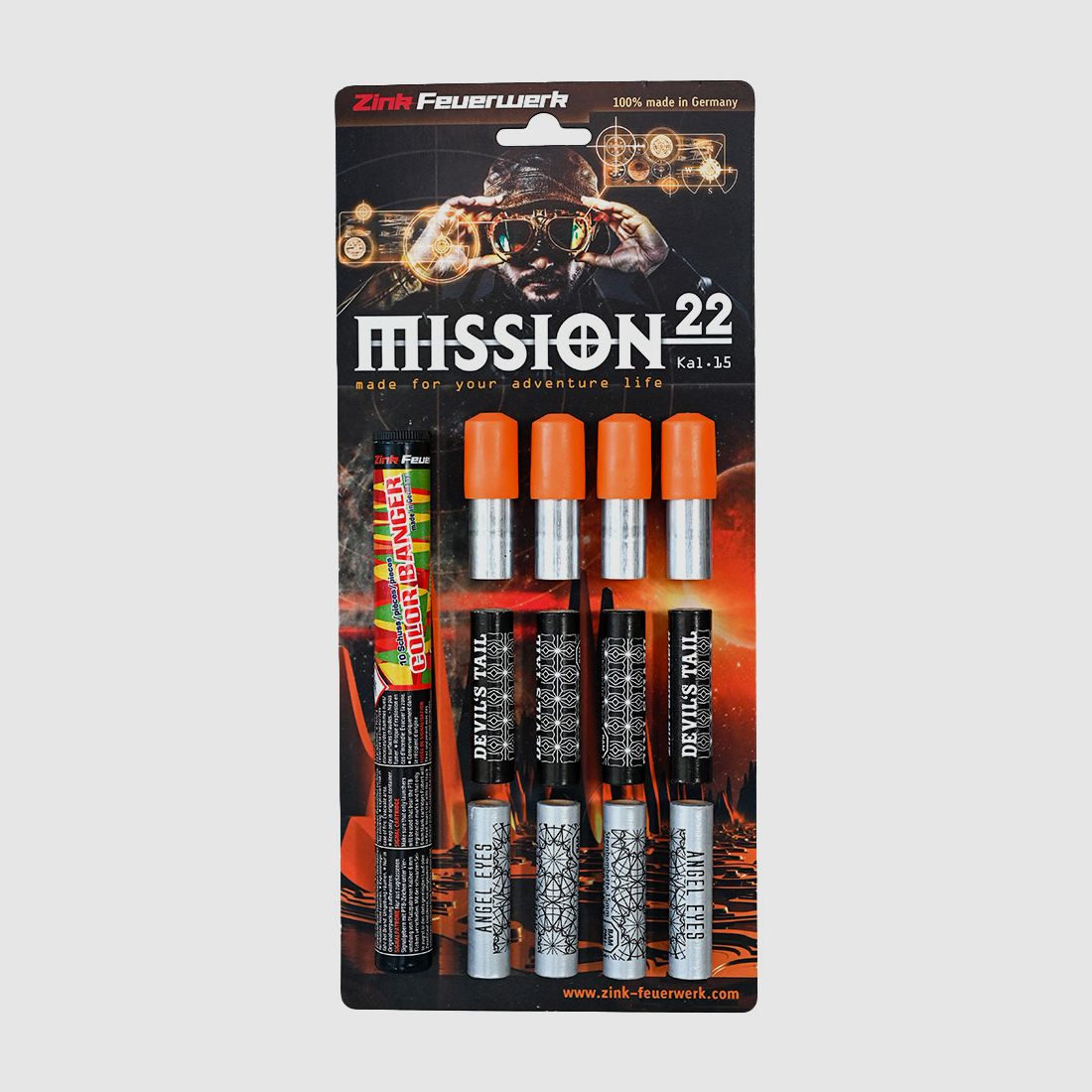 Zink Signal Feuerwerk Mission 22, 22 Schuss