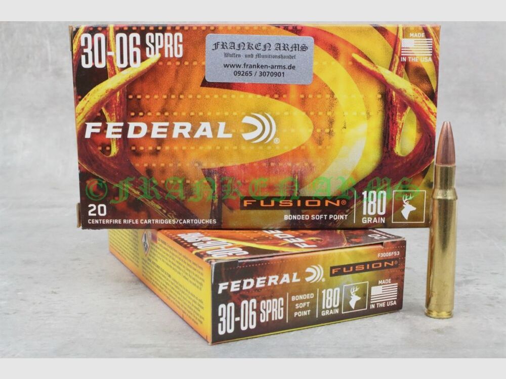 Federal Premium .30-06 Spr. Fusion 180gr. 11,7g 20 piezas precios por cantidad