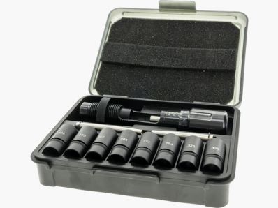 Juego de matrices universal Frankford Arsenal para .224 a .338 con caja de matrices