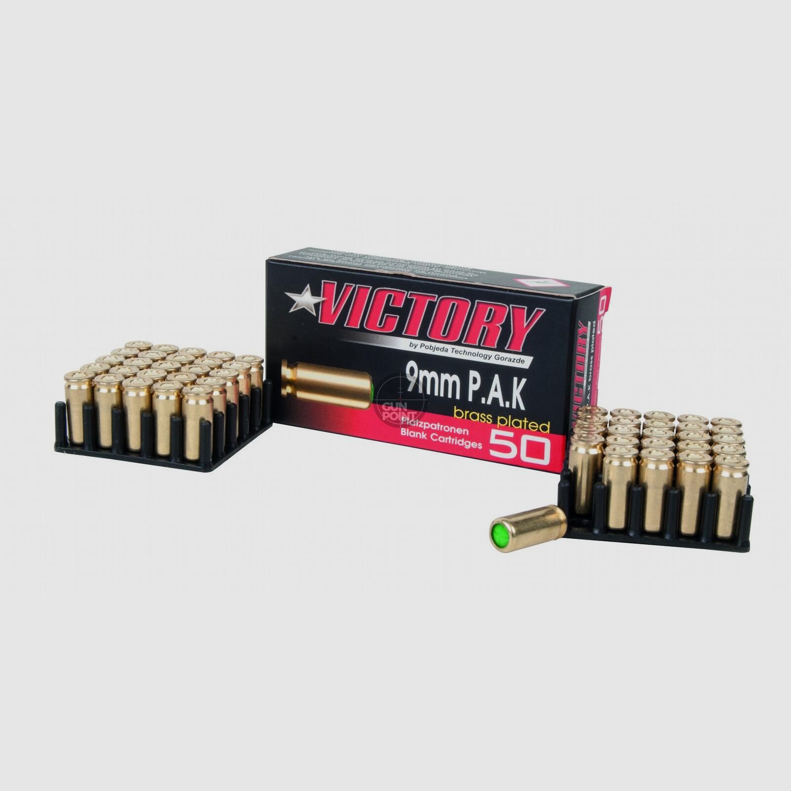 Victory MAX Brass - Platzpatronen 9 mm P.A.K - 50 Stck