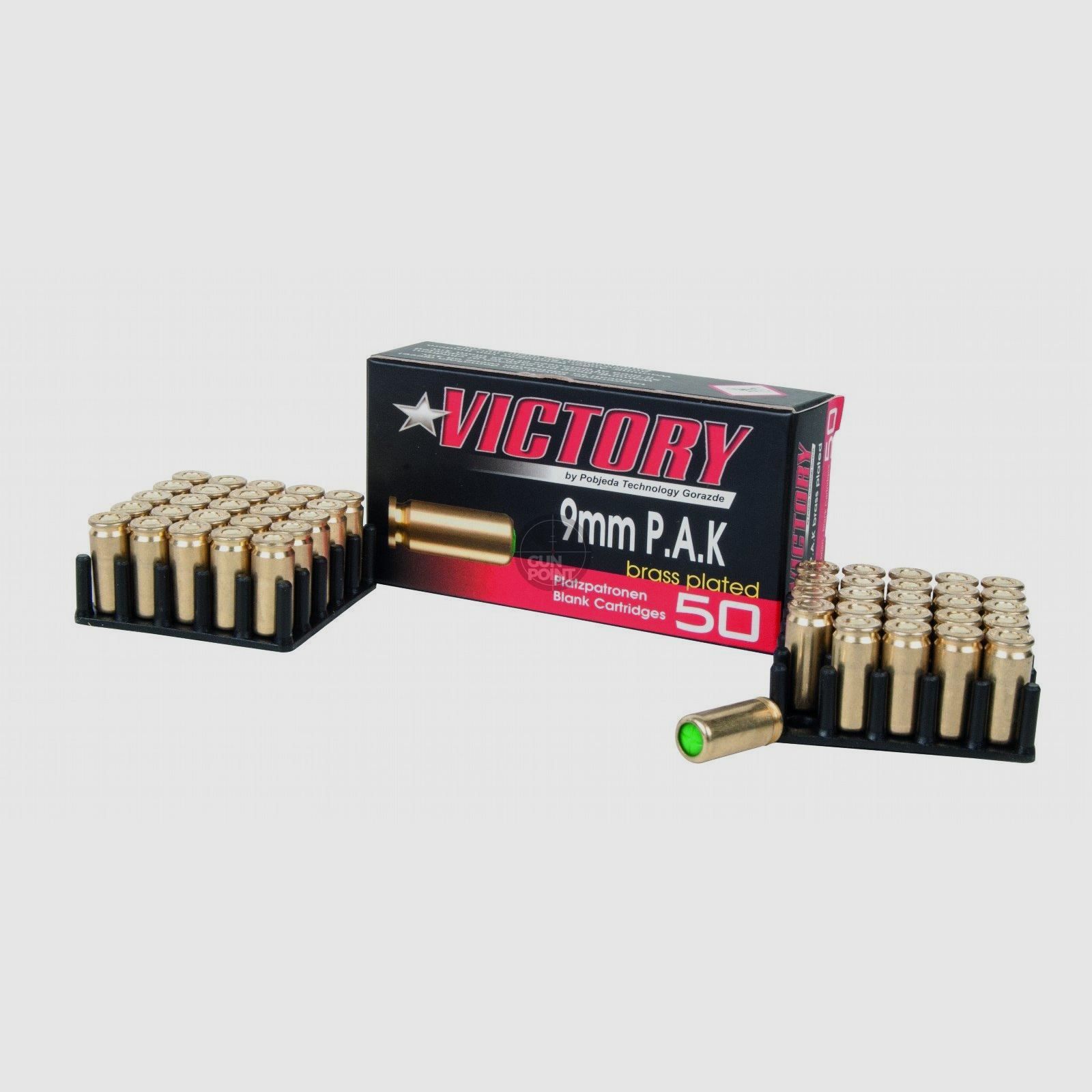 Victory MAX Brass - Platzpatronen 9 mm P.A.K - 50 Stck