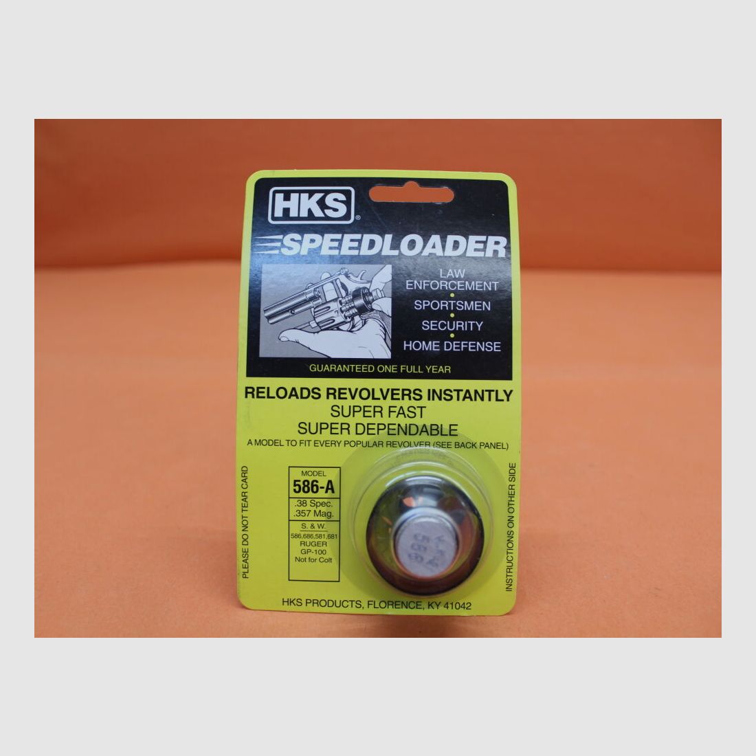 HKS. @HKS Speedloader Mod. 586-A für 6 Patronen .38Special/ .357Mag
