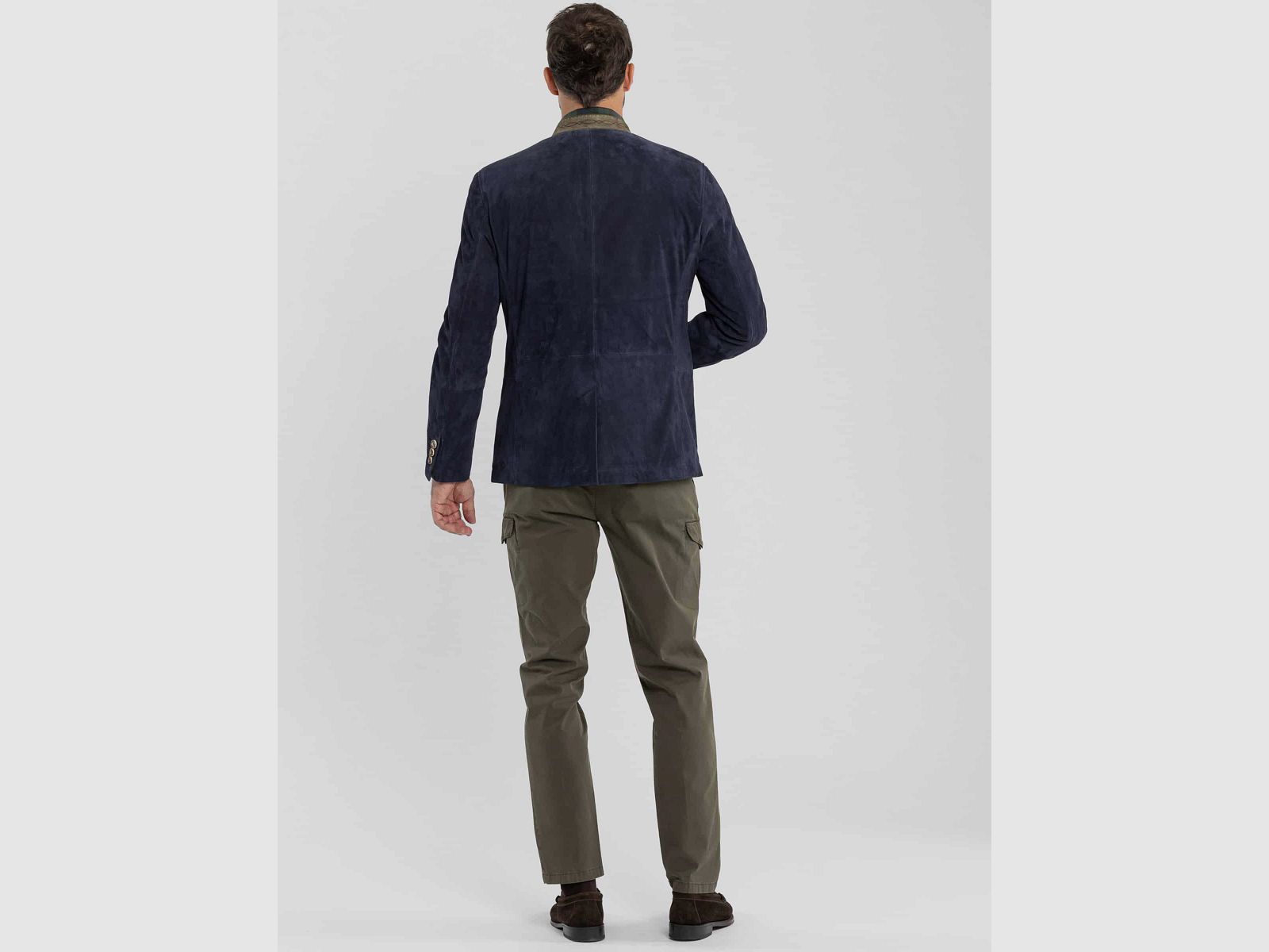Maximilian veste en cuir Ladis en bleu, image 2 sur 5