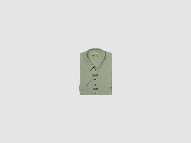 Hemd Chambray 1/2-Arm - mit Zierteil / Beinknopf