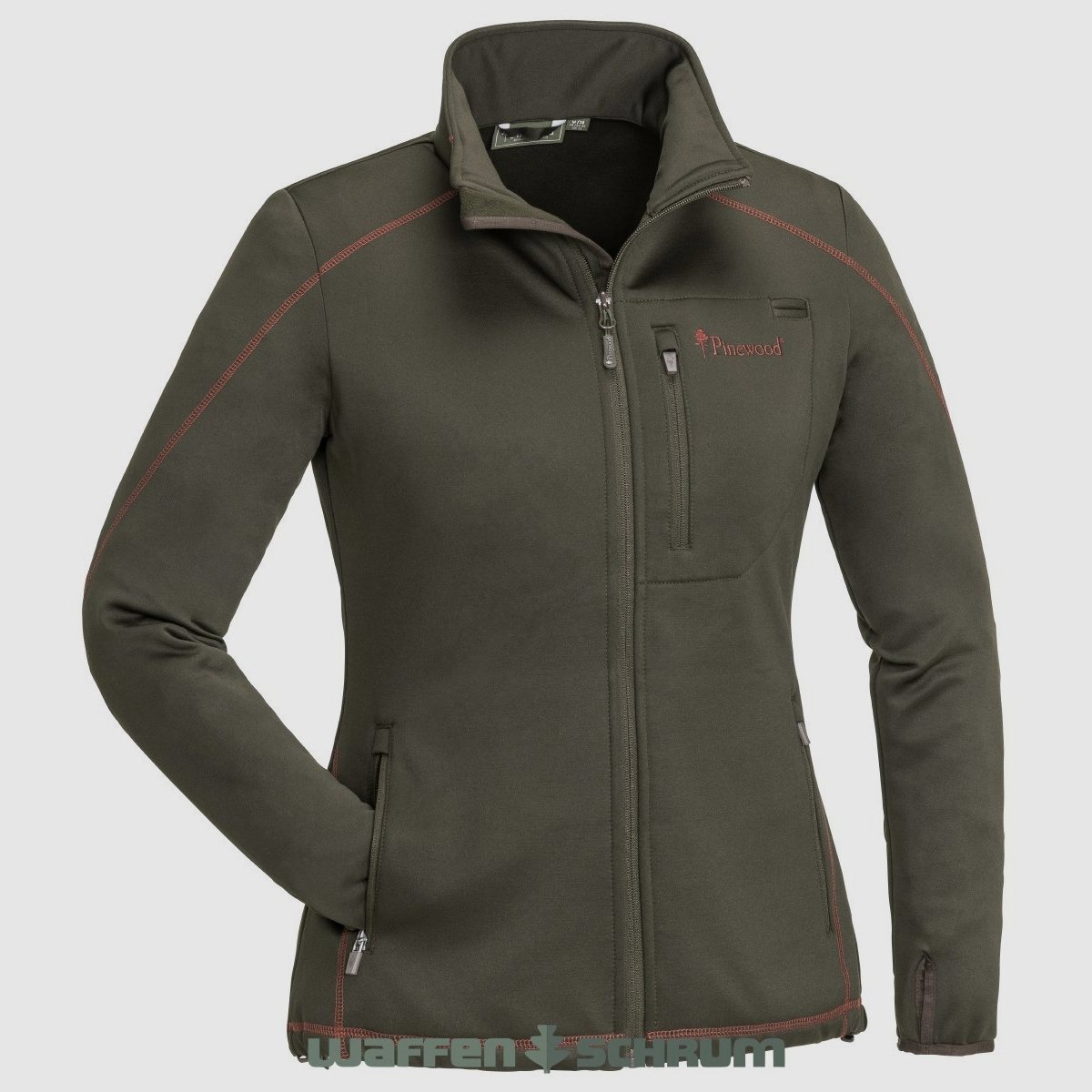 Pinewood Fleece Jacket Frazer - Suede Brown/Dark Copper