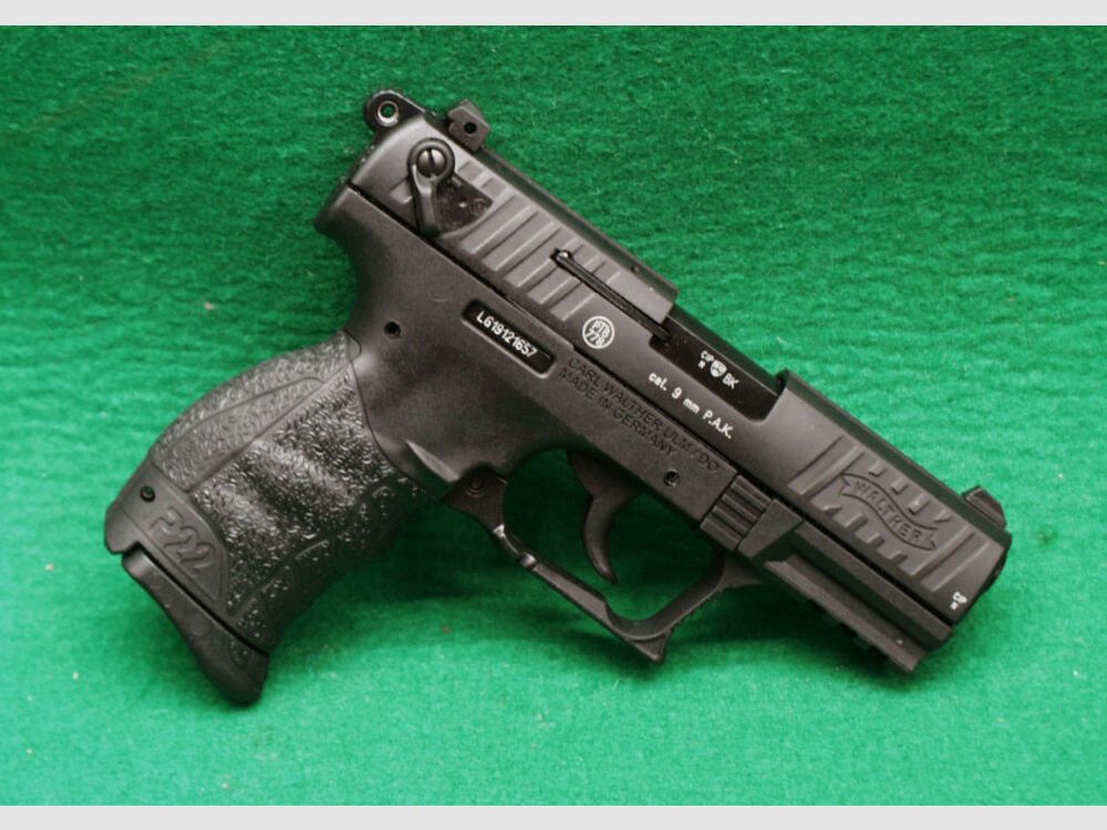 Pistola de fogueo Walther Schreckschuss P22Q, negra, imagen 2 de 2