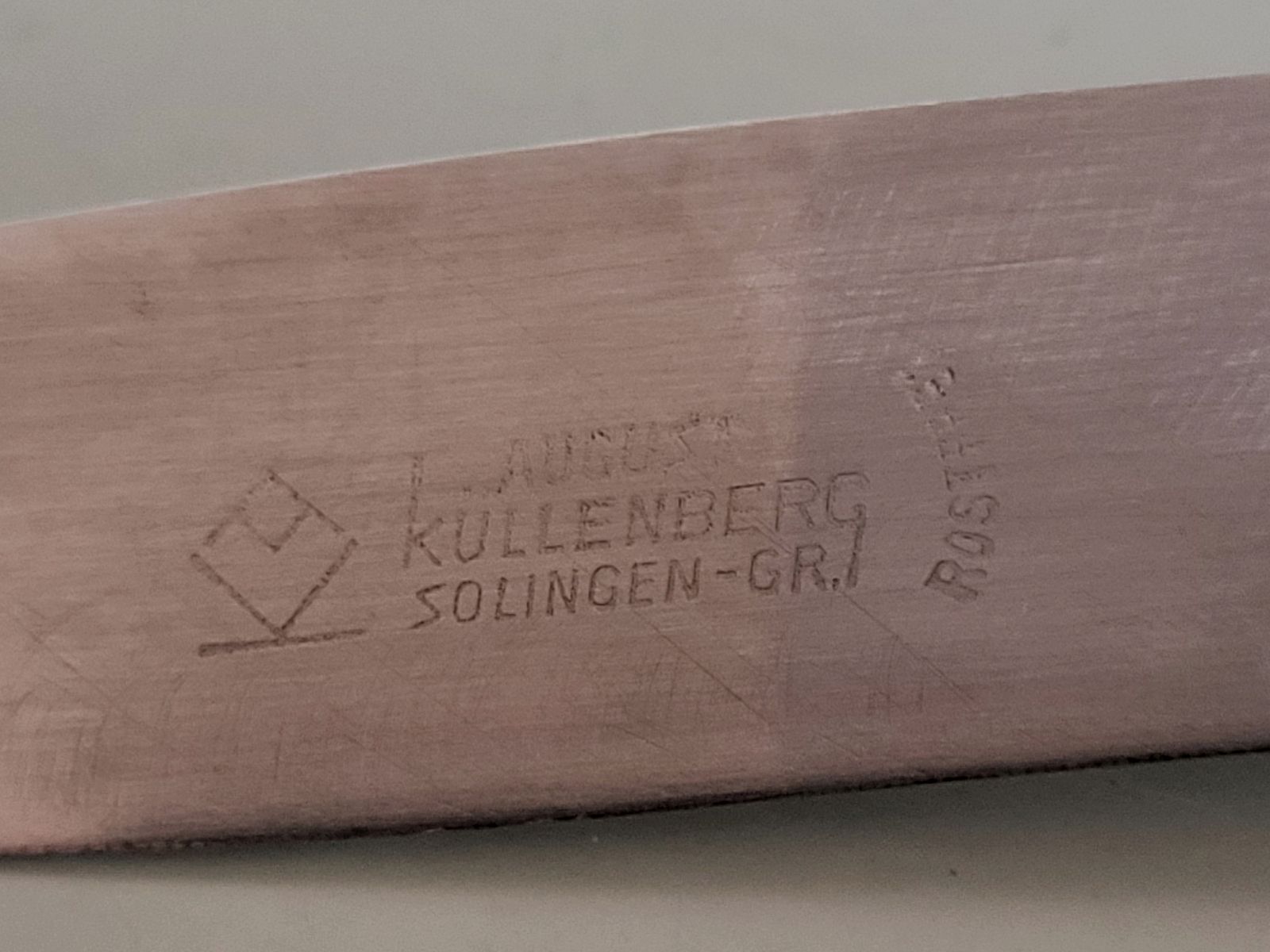 Alte  Jagd Messer . A. Küllenberg Solingen GR- 1925er Jahre - Hirschhorn Griff