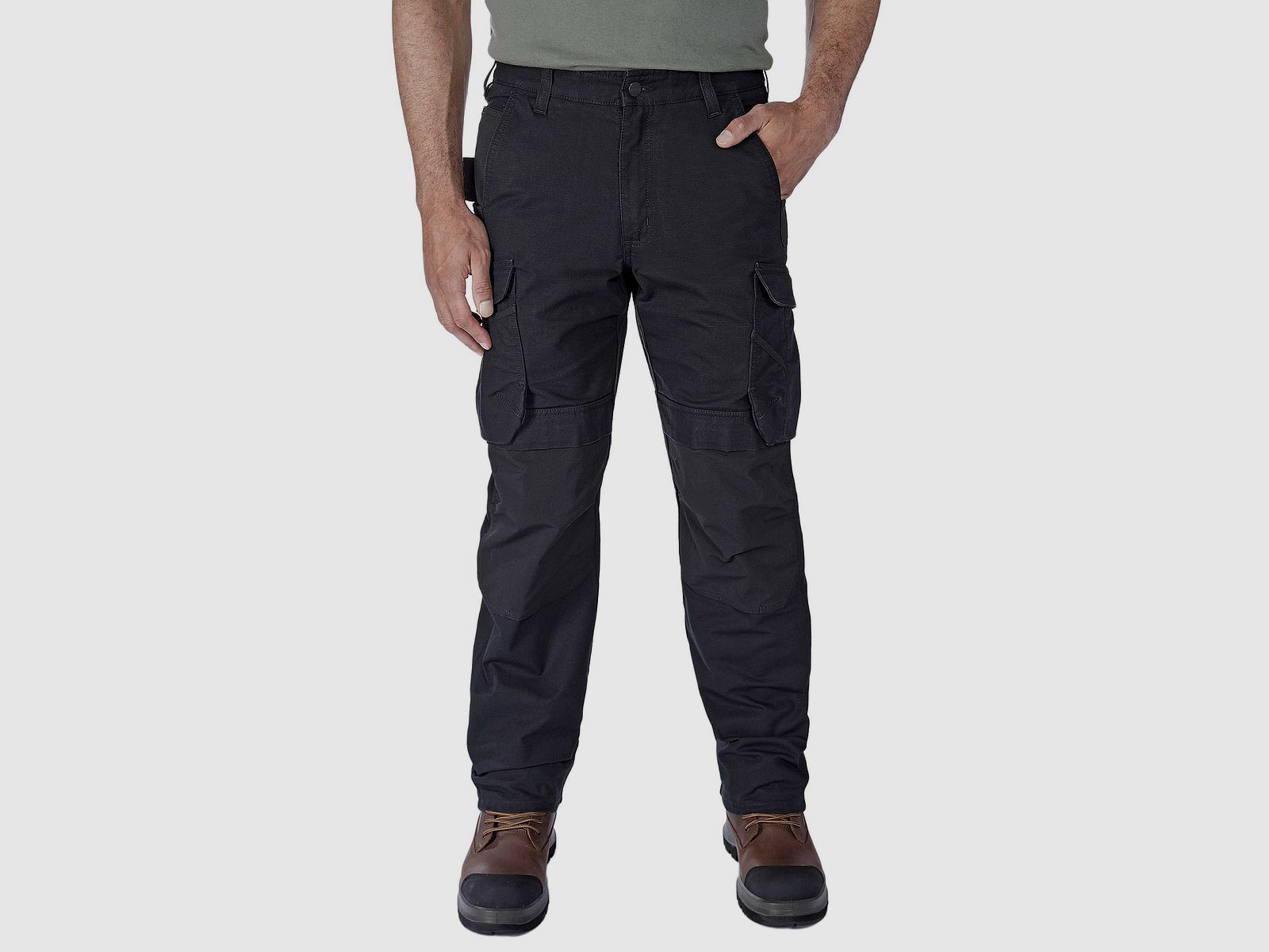 Carhartt Steel Rugged Cargo Pantalons de Travail Homme Noir W38/L34