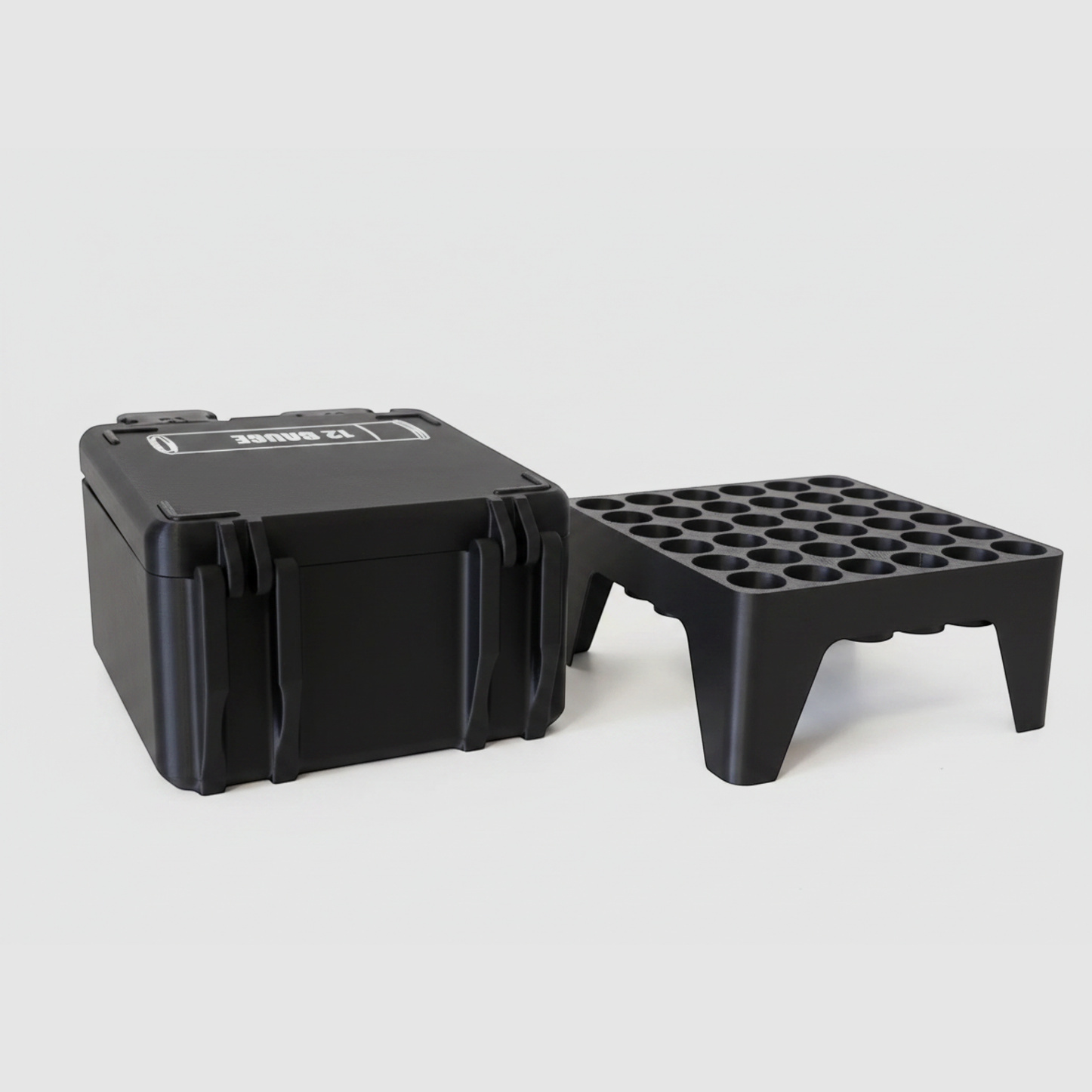 Filamelt Munitionsbox / 12 Gauge (.12/76 & .12/89) / 'Klapp- / Rastdeckel' / Patronenbox, Ammo Box