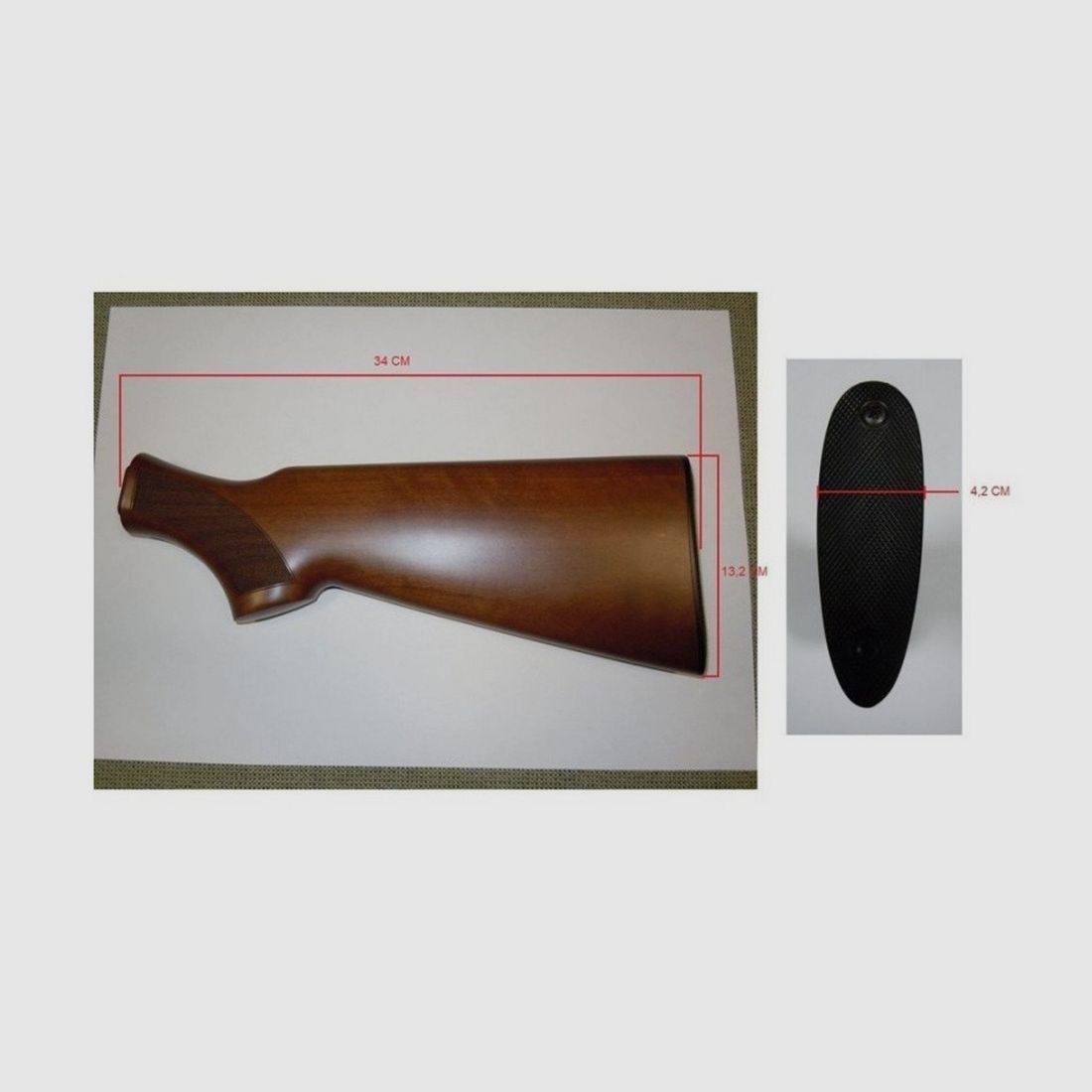 CALCIO TIPPEN BERETTA 304 camera 12, inclinazione a destra/STOCK TYPE CALCIO TIPPEN BERETTA 304 Ga 12, Cast OFF (Destra), immagine 2 di 2