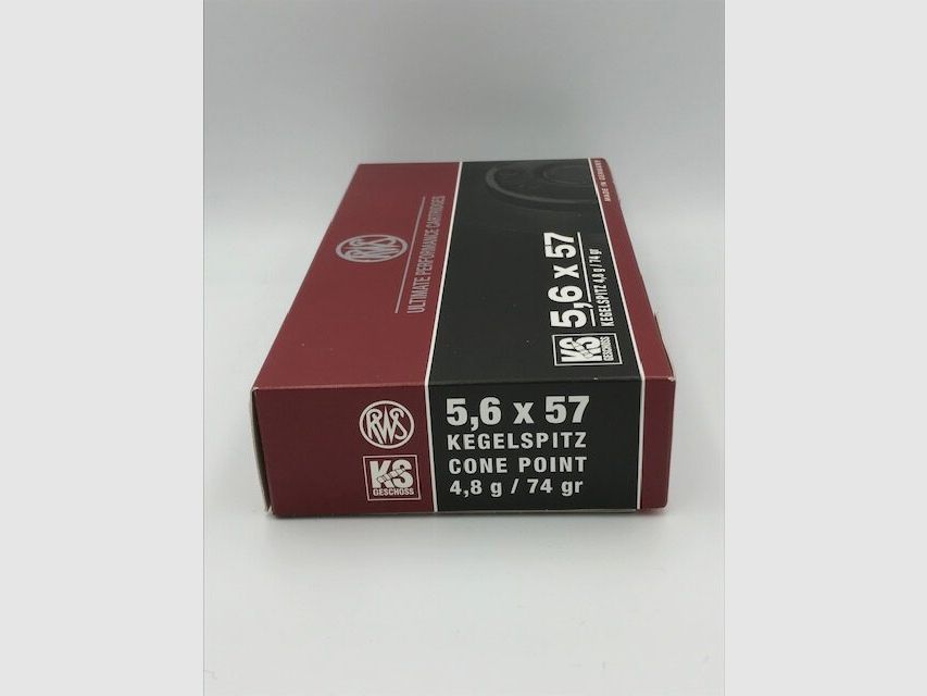 RWS Büchsenmunition 5.6 X 57 Kegelspitz 4.8 g. / 74 gr.