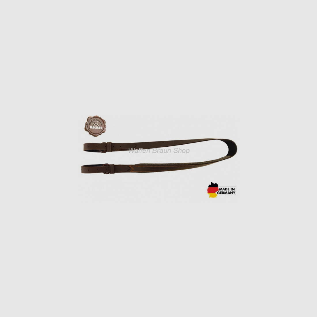 AKAH rifle sling pull-up leather with wool felt