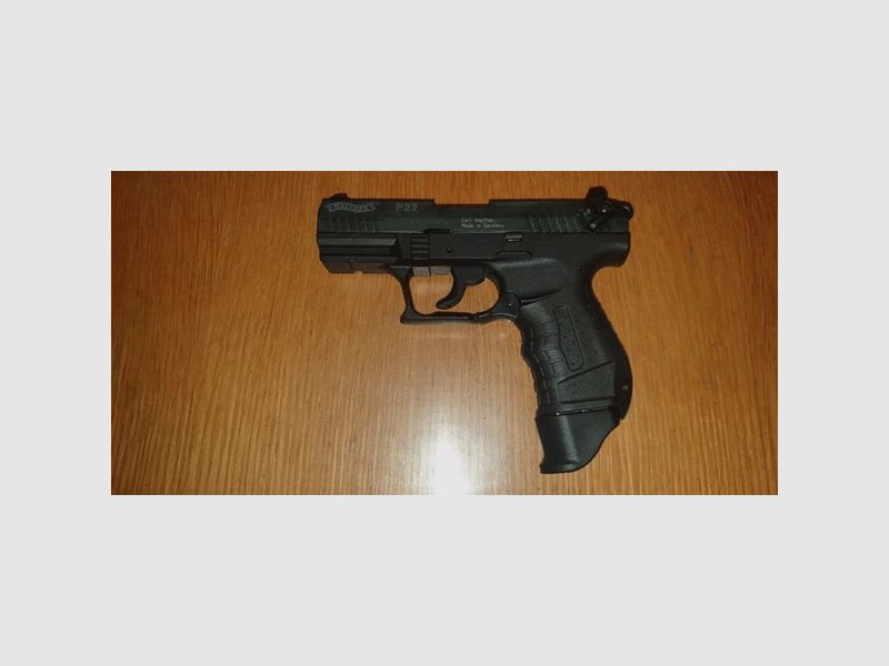 Walther P22 P22Q Magazinverlängerung Schreckschuss SRS Griffverlängerung Verlängerung Griffstück 22