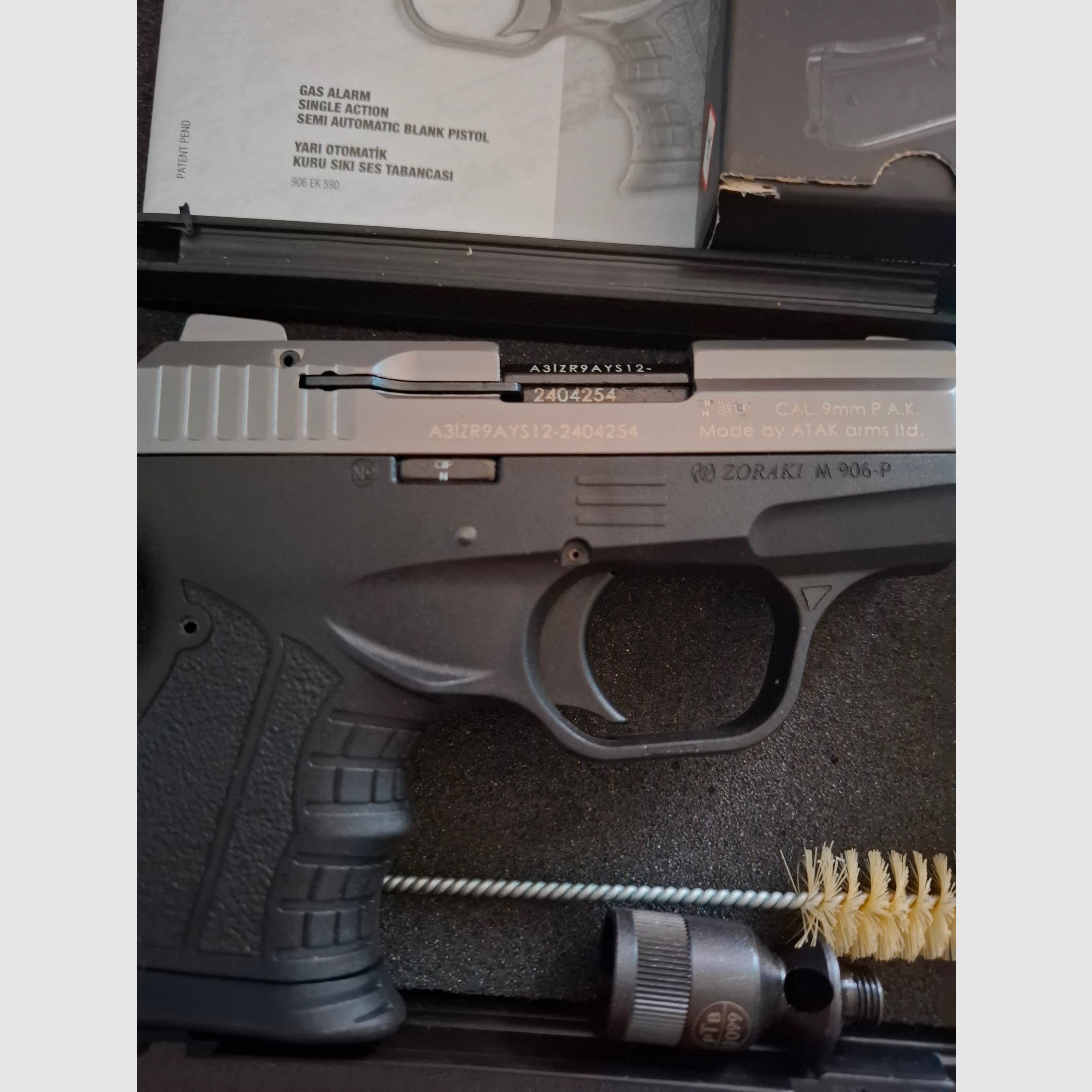 Zoraki 906-P 9mm P.A.K. PTB 1099 con munizioni "LIKE NEW