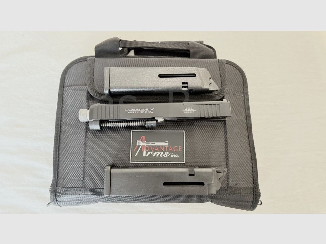 Advantage Arms Wechselsystem .22lr Glock 17/22 Gen 4/ Gen 5 mit Gewinde und 2 Magazinen