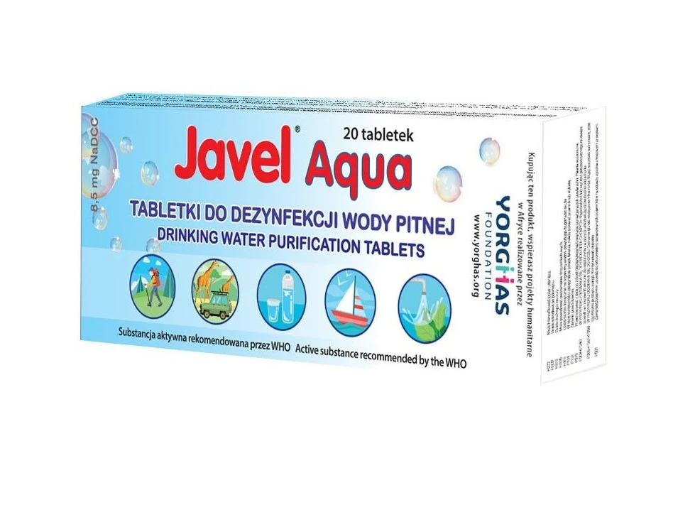 Tabletten voor waterzuivering en -desinfectie Javel Aqua 20 stuks