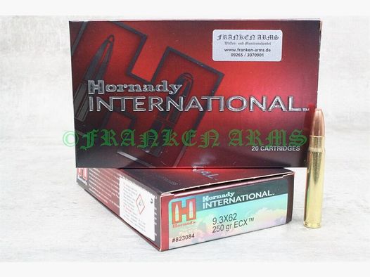 Hornady ECX 9.3x62 250gr. 16.2g 20 pieces quantity discounts