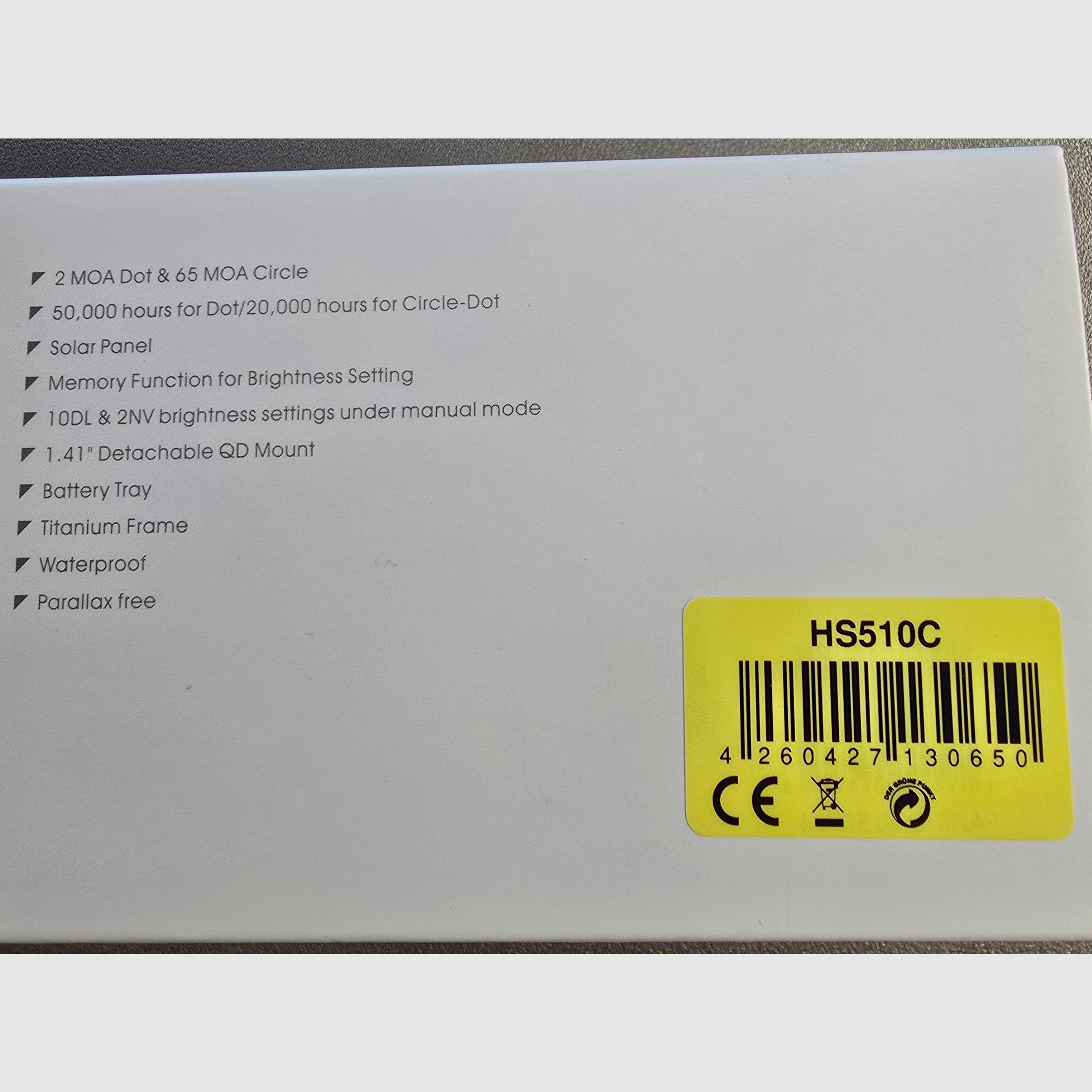 Holosun HS510C ROT-PUNKT Visier NEU