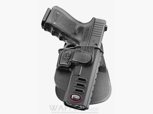Holster à déclenchement Fobus Paddle GAUCHE avec réglage de l'angle de tir pour Glock 17 & 19