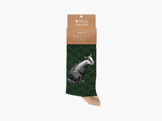 Wrendale Herren - Socken "A Country Gent" mit Dachs
