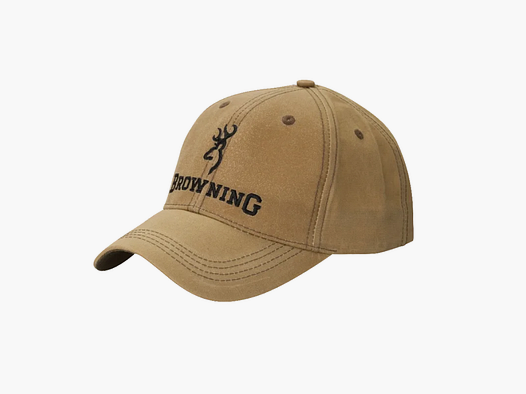 Browning Cap Lite Wax w/ Corp Logo i Khaki