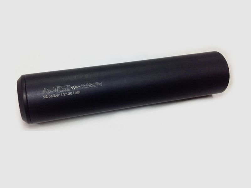 A-TEC "WAVE ALU" silenciador de alto rendimiento "F" para armas de aire comprimido calibre 4,5 & 5,5, rosca 1/2"-20 UNF