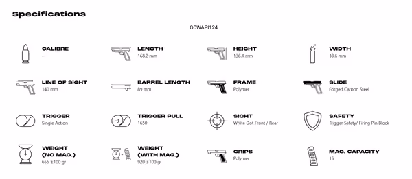 Tisas Zigana PX-9 Gen3 Carry compensatore 9mm Para, nero, 15 colpi, immagine 6 di 6