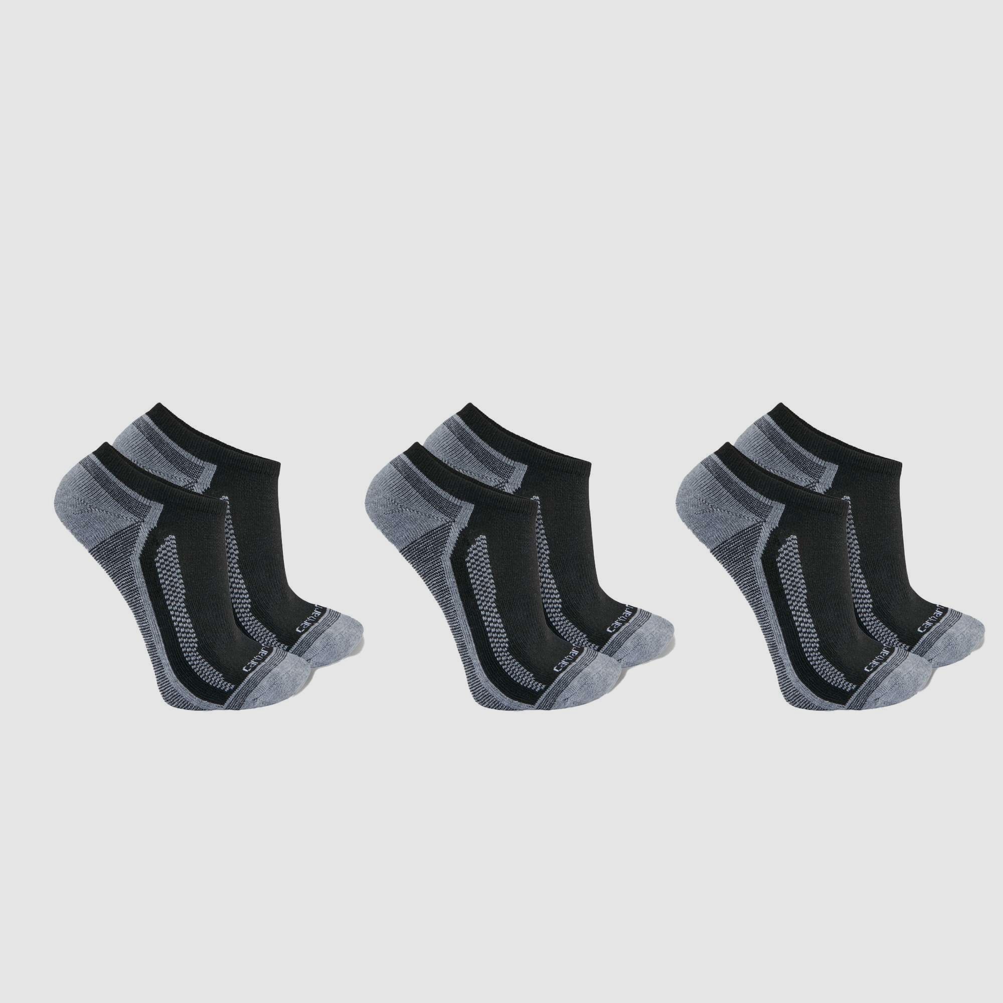 Carhartt Force Midweight Low Socks 3-Pack Men's Charcoal L